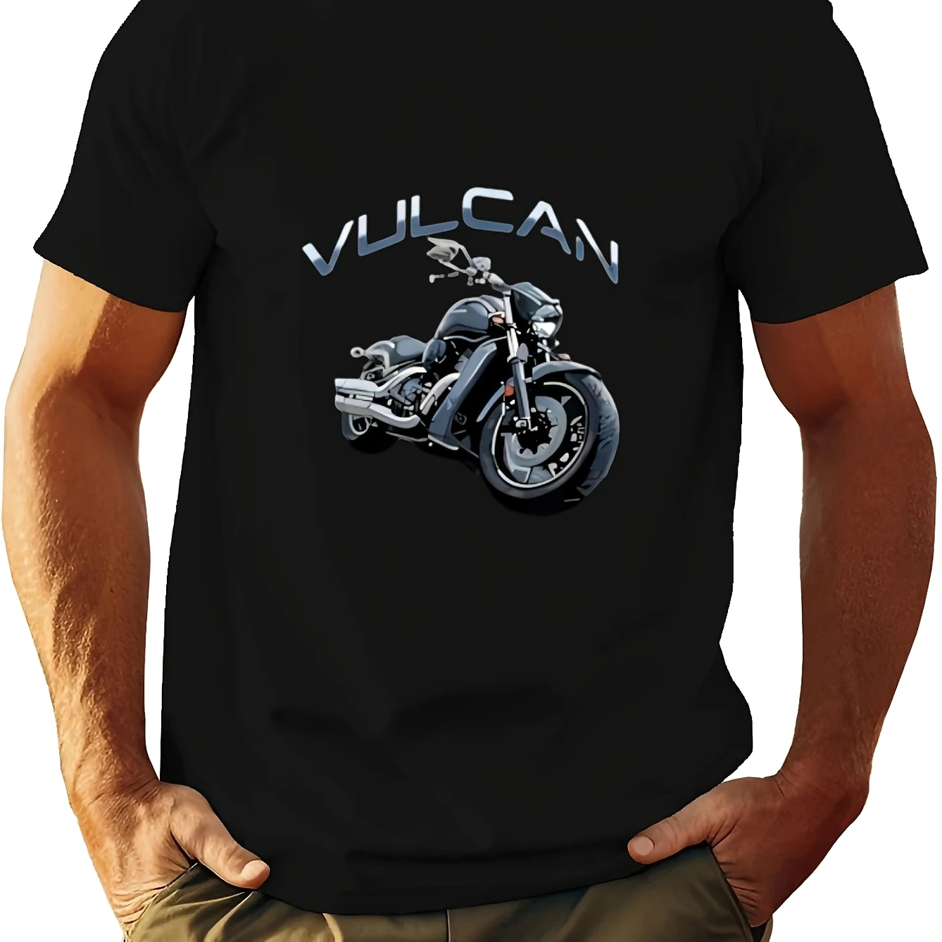 شارع كروزر فولكان رسالة دراجة نارية موتو الجرافيك الرجال النساء تي شيرت قصير الأكمام طاقم الرقبة رداء علوي غير رسمي لينة الربيع الصيف