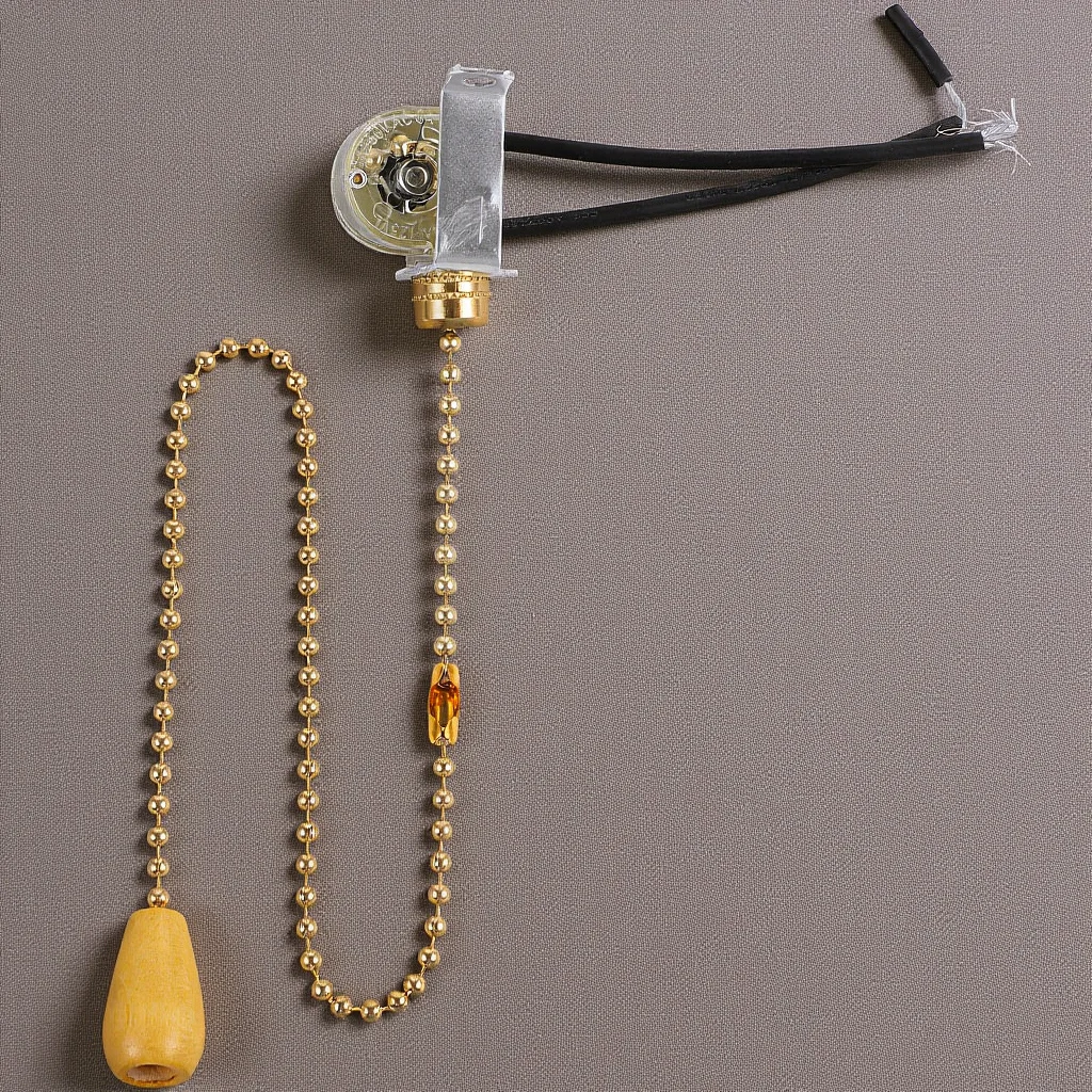 

Efficient Pull Chain Light Fixture Wear Resistant Pull Cord Switch for Ceiling Lamp Wall Light Bathroom Garage Installation