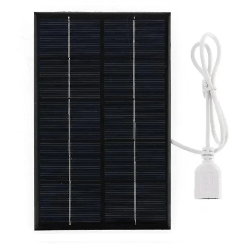 Outdoor USB Solar Panel Portable Solar Charger Panel Climbing Fast Charger Polysilicon Travel DIY Solar Generator 5W 5V