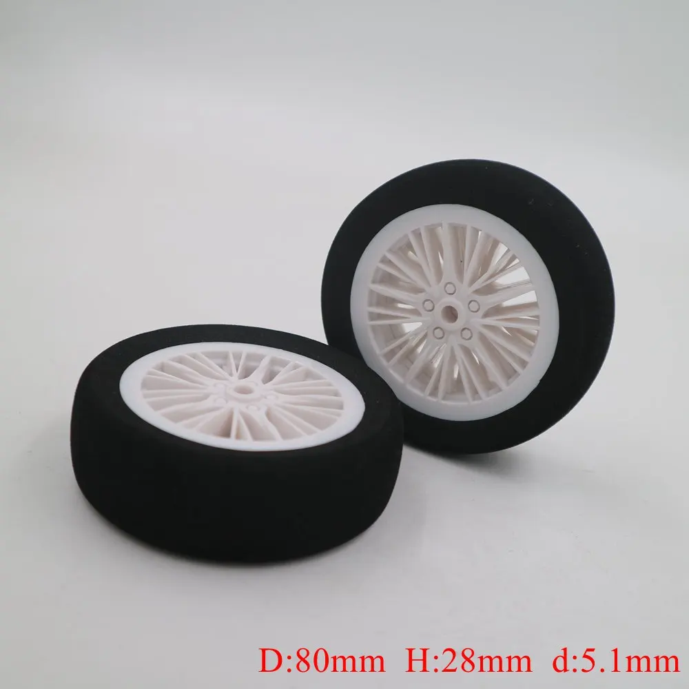New Arrival! 2pcs New Style Hub Sponge Wheel D80mm for 35cc RC Gas Airplane