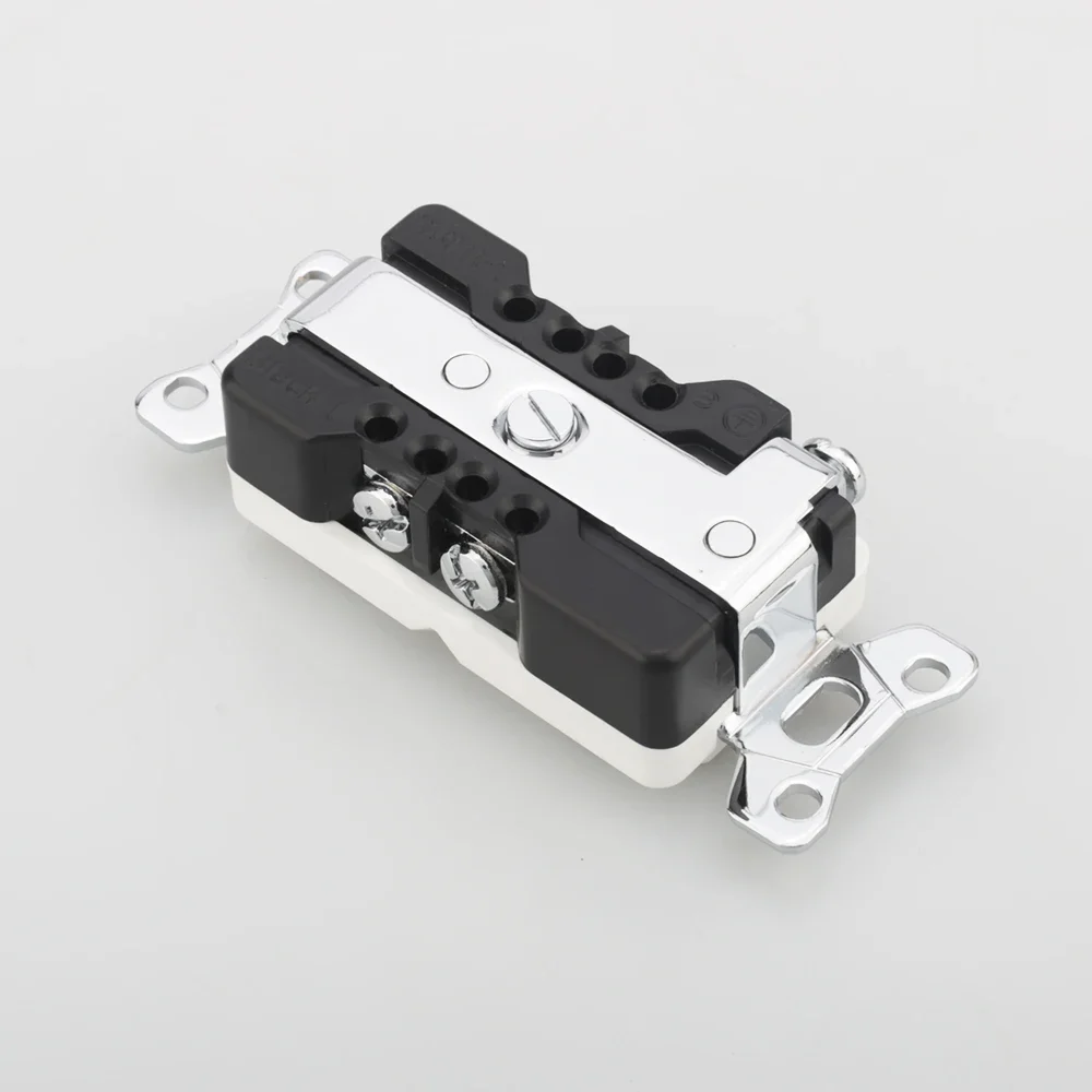 1Piece Audiocrast Pure Copper Rhodium Plated AC US Power Duplex Receptacle Wall Outlet Socket Distributor view 6