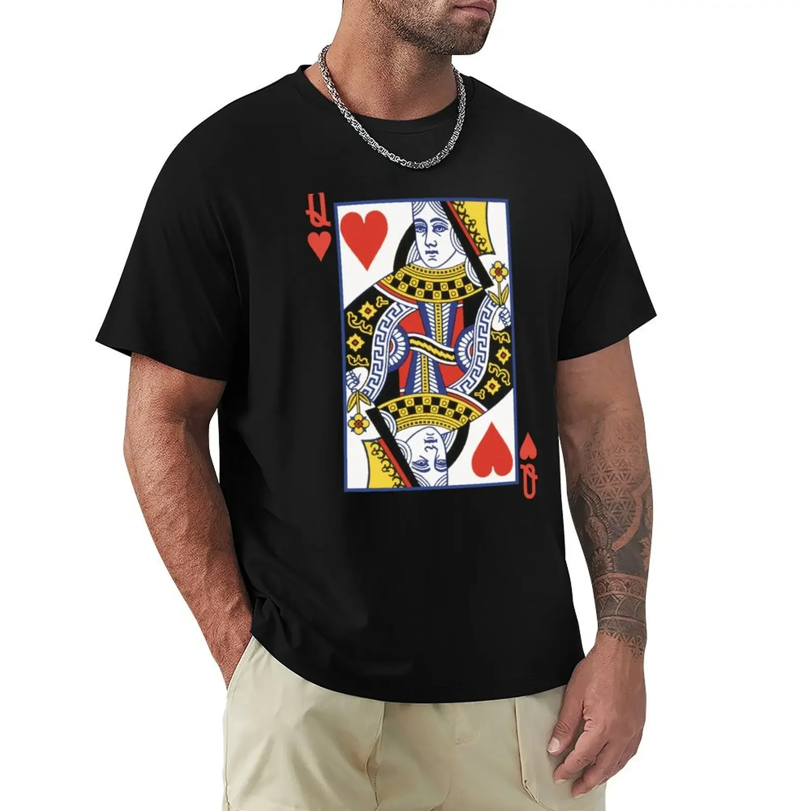 Queen of Hearts Graphic Playing Cards Gifts T-Shirt shirts graphic shirts graphic tee mens t-shirts