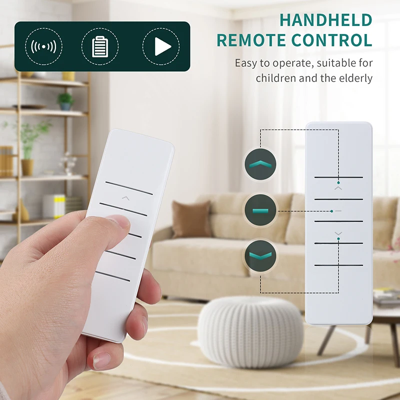 Eruiklink Tuya Curtain motor Remote Control, Automatic motor remote controller For Automatic Motorised Blinds 433.92MHZ