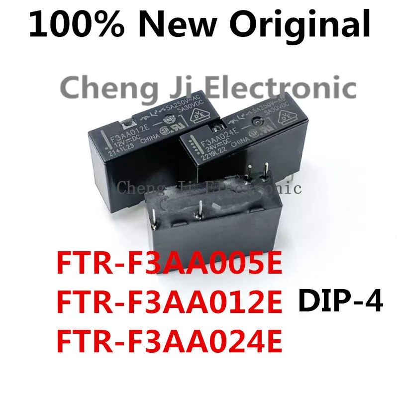 5-10PCS/Lot F3AA024E 、F3AA012E 、F3AA005E DIP-4 New original Power Relay SPST-NO FTR-F3AA012E、FTR-F3AA024E、FTR-F3AA005E