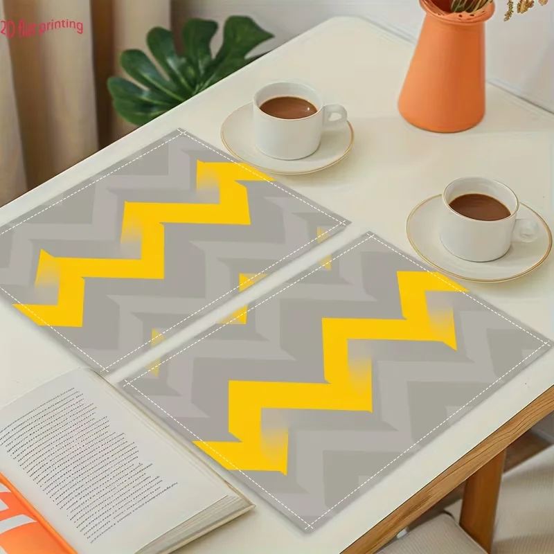 Retro Pink Atomic Starburst Placemat Modern Style  Table Pad Chic Minimalist Design Kitchen Coffee Desk Table Decoration