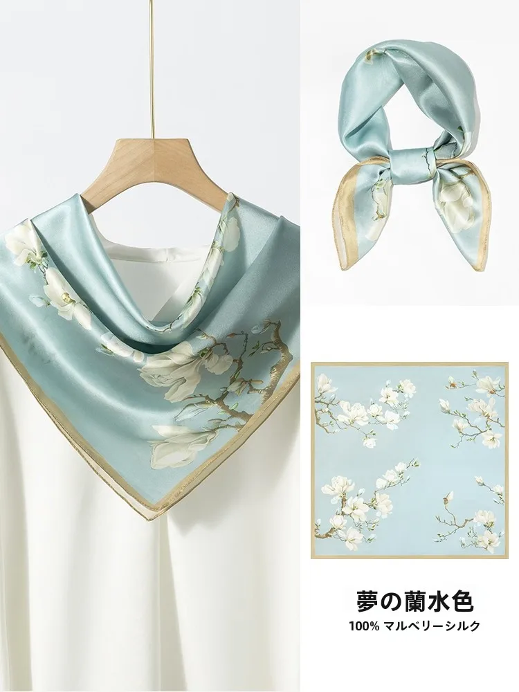 上海ストーリーシルクスカーフ女性のファッショナブルで多用途な00％マルベリーシルクネクタイスタイル秋冬シーズンアクセサリー