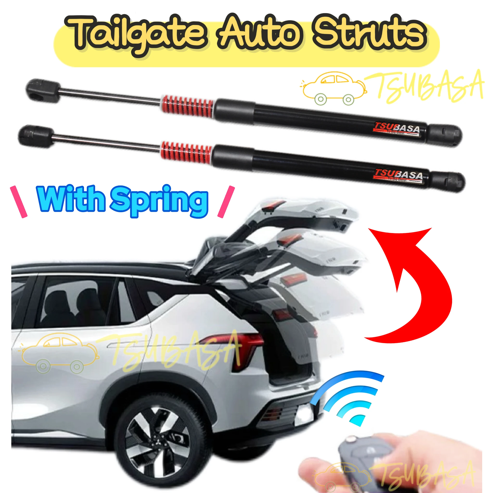 Auto Struts With Springs For Volkswagen Golf Mk7 Mk7.5 2012-2021 Hatchback Rear Tailgate Trunk Boot Lift Supports Shock Damper