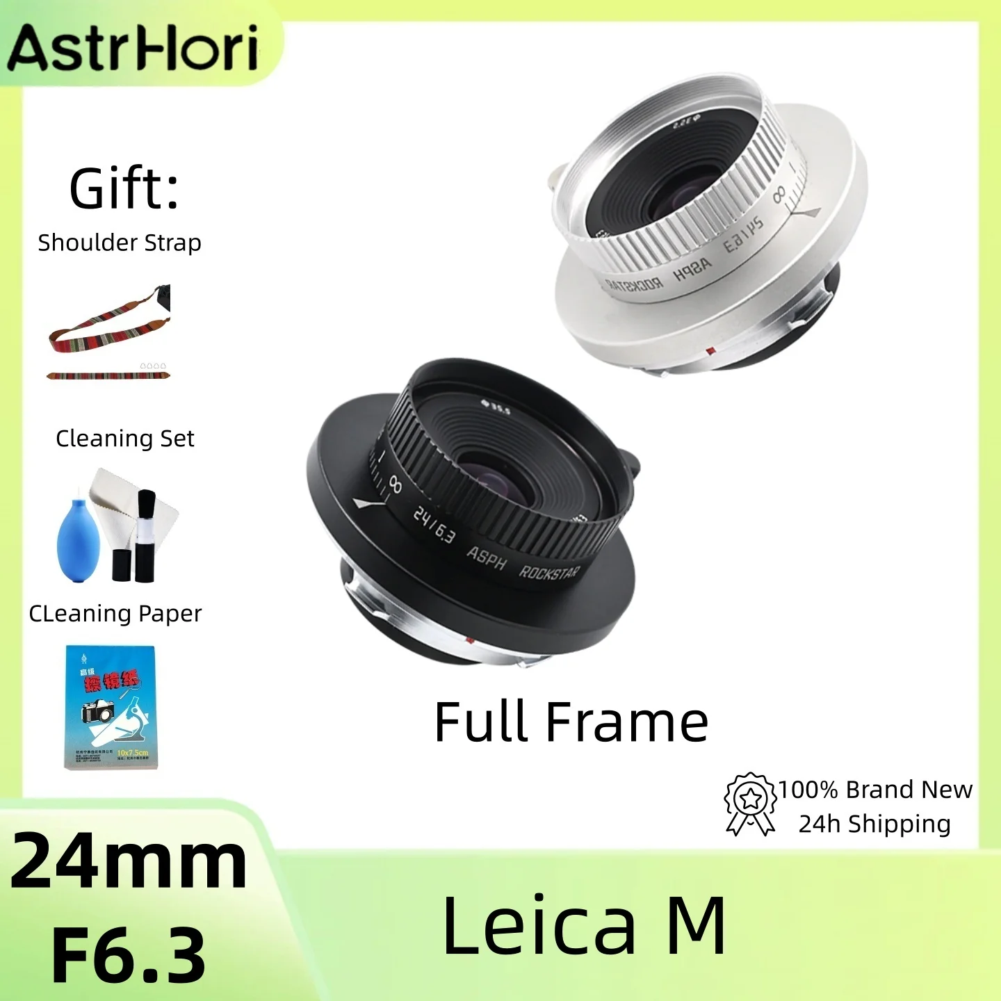 Astrhori 24mm F6.3 Full-Frame Wide-Angle Prime Lens for Leica M Mount M9 M11 M10-P M10-R M10-D M11-P M11-D Rangefinder Cameras