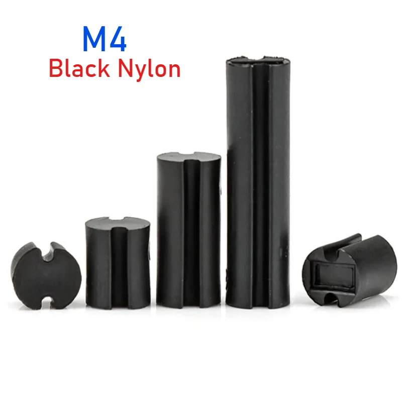 M4 Black Nylon LED Light Fixed Seat Lamp Head Fixing Spacer Double Pit Isolation Column Light Base