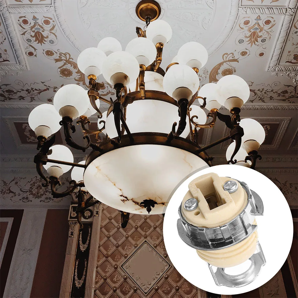 

2Pcs G9 Screw Light Bulb Socket Ceramic Candelabra Holder for Chandelier Repair and Modern Pendant Lighting Setup