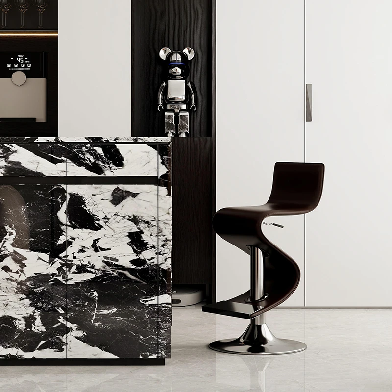 

Adjustable Height Bar Stool Chair Black Italian Minimalist Modern Bar Stools Designer Unique Sedie Da Pranzo Home Furniture