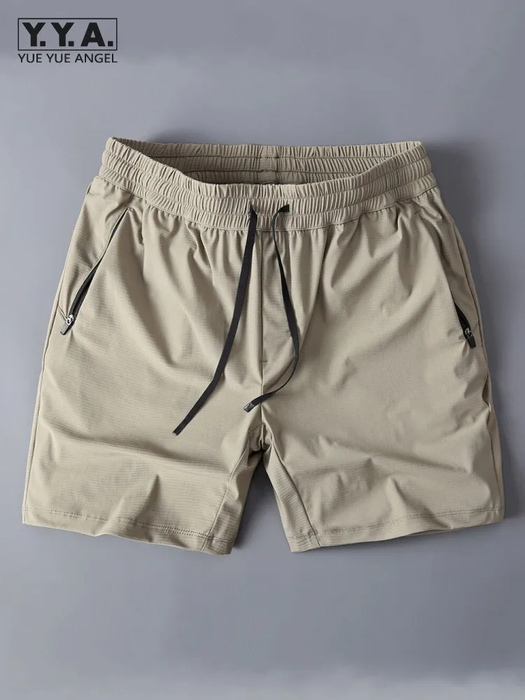 Men Summer Casual Sweatpants Elastic Waist Drawstring Shorts Knee Length Trousers Streetwear Slim Fit Fashion Male Beach Shorts