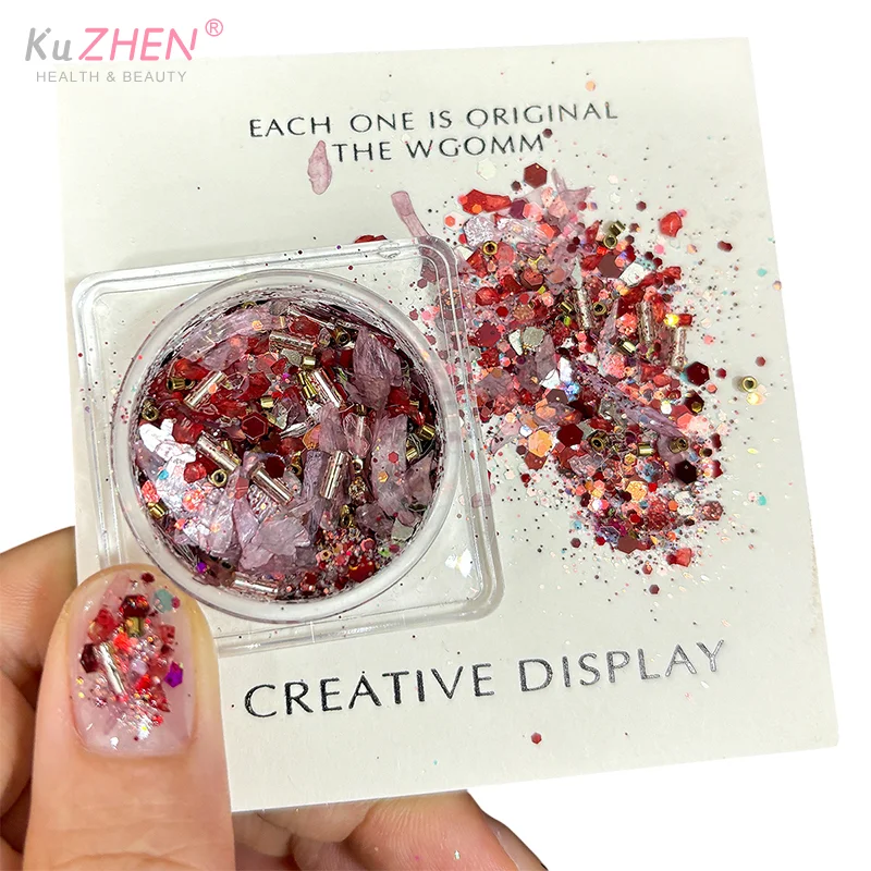 Creative STAGE แต่งหน้า Essential อายแชโดว์ Glitter GEL Palette Glossy SHINY Heart Glitter Face Body Eyes แต่งหน้าเลื่อมตกแต่ง