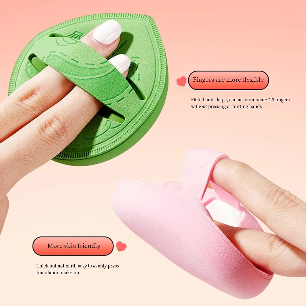 GECOMO Ceative 메이크업 파우더 퍼프 습식 및 건식 이중 용도 스펀지 두꺼운 부드럽고 피부 친화적인 뷰티 퍼프 귀여운