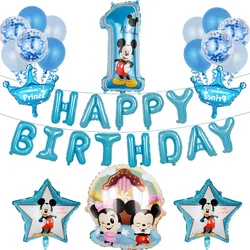 Disney motyw myszki Mickey Mickey Minnie Cake urodziny dziecka chrzest cyfrowy dekoracja ścienna w tle zestaw balonów