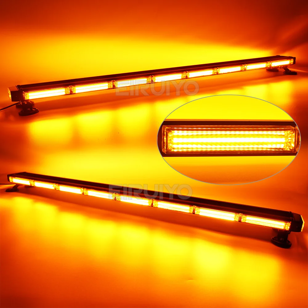 43 "49" COB LED أضواء ستروب للسيارات شاحنة سيارة الشرطة تحذير وامض مصباح إشارة ضوء الطوارئ 12 فولت 24 فولت اكسسوارات السيارات