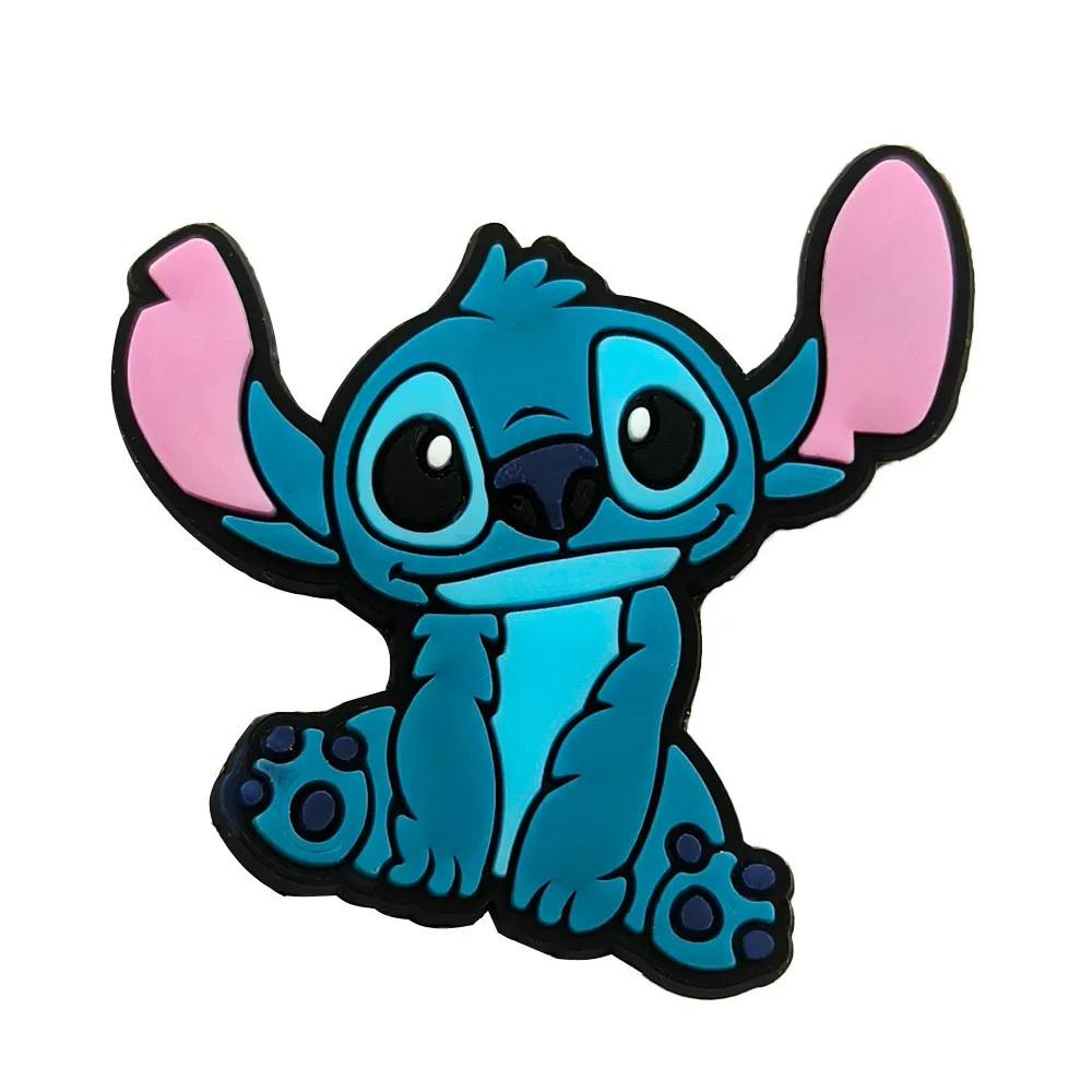 16Pcs Cartoon Cute Blue Koala Series Clogs DIY With Flower Decorative Buckles Detachable Stitch Soft Rubber Shoe Clips