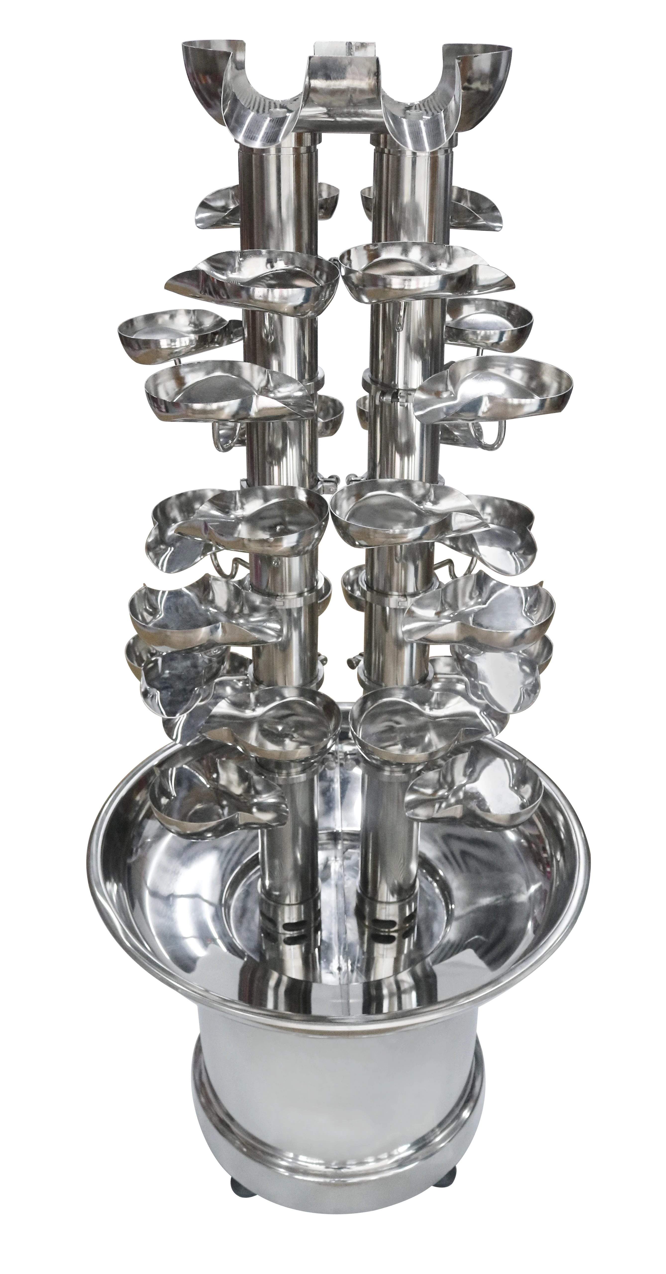 آلة نافورة الشوكولاتة الكهربائية الاحترافية المصنوعة من الفولاذ المقاوم للصدأ للاستخدام في الحفلات الكبيرة في الفنادق التجارية