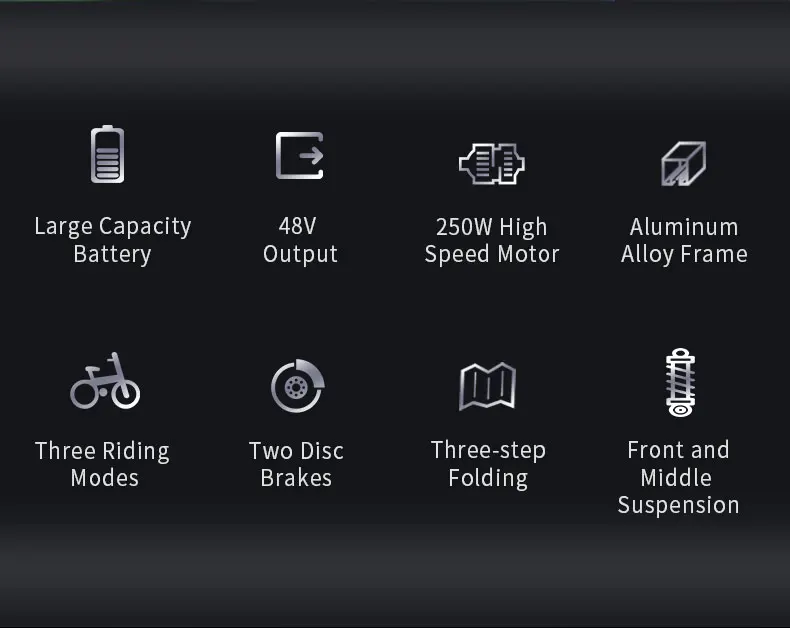 DYU A5 Electric Bicycle 250W Brushless Motor 48V7.5AH Lithium Battery 14 Inch Tire Dual Disc Brakes Adult Electric Bike