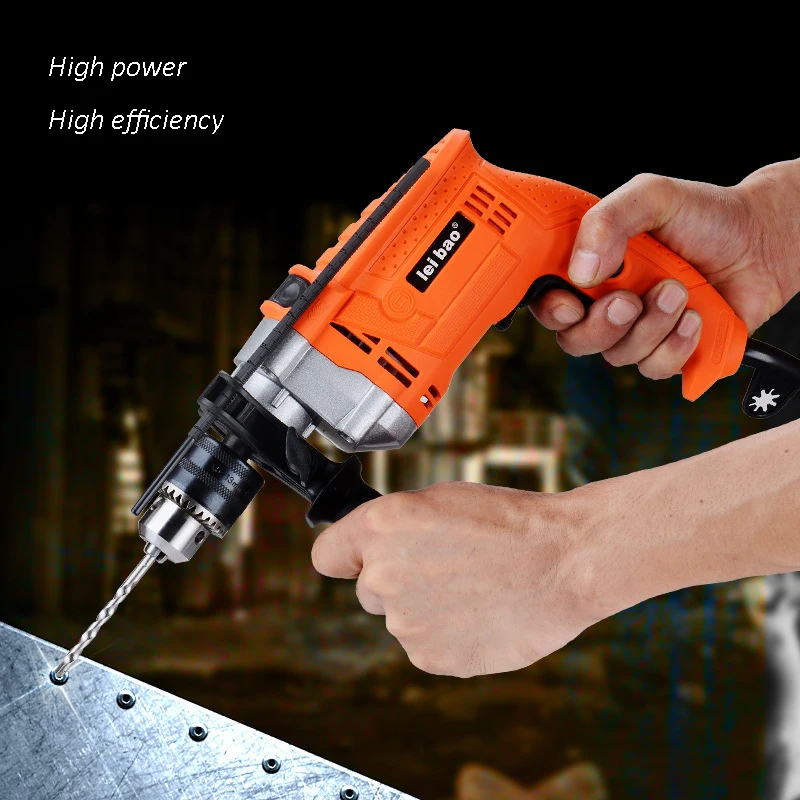 Electric Drill Multi-function Electric Drill Dual-purpose Hand Electric Drill Home High Power Impulse Drill Electric Tools