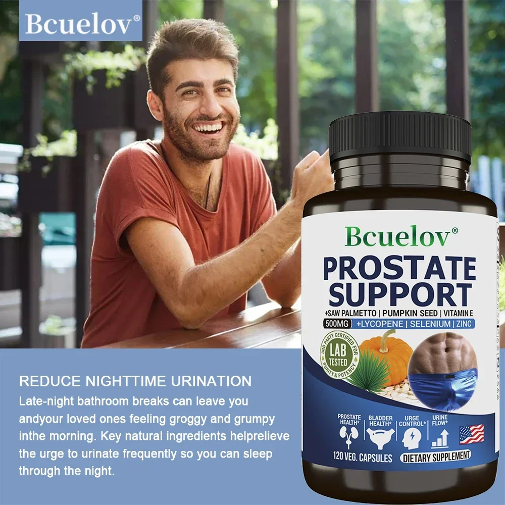 Potent Saw Palmetto Supplement - Lycopene, Pumpkin Seed, DHT Blocker, Bladder Health, Urinary Health & Prostate Support for Men