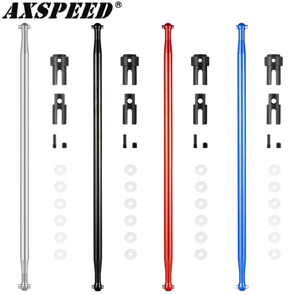 AXSPEED Metal Center Driveshaft Outdrives Dogbone & Joint Drive Cup for 1/10 Slash 4X4 4WD Rally RC Truck Upgrade Parts