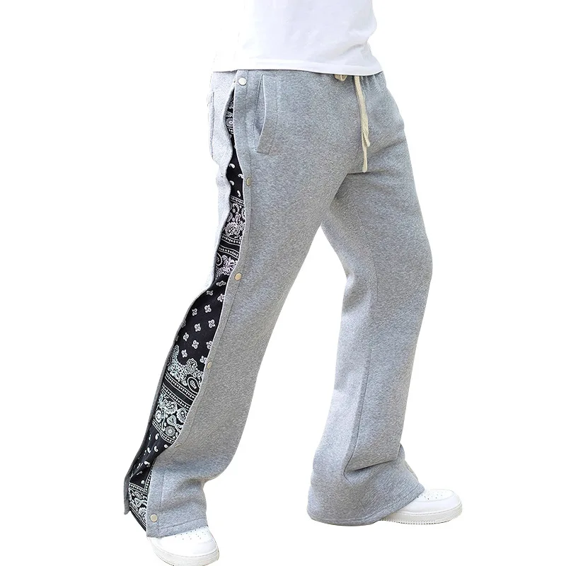 Lente En Zomer High Street Multi-Line Hiphop Geknoopte Sport Casual Broek Voor Heren Losse Westkust Cashew Bloemenbroek