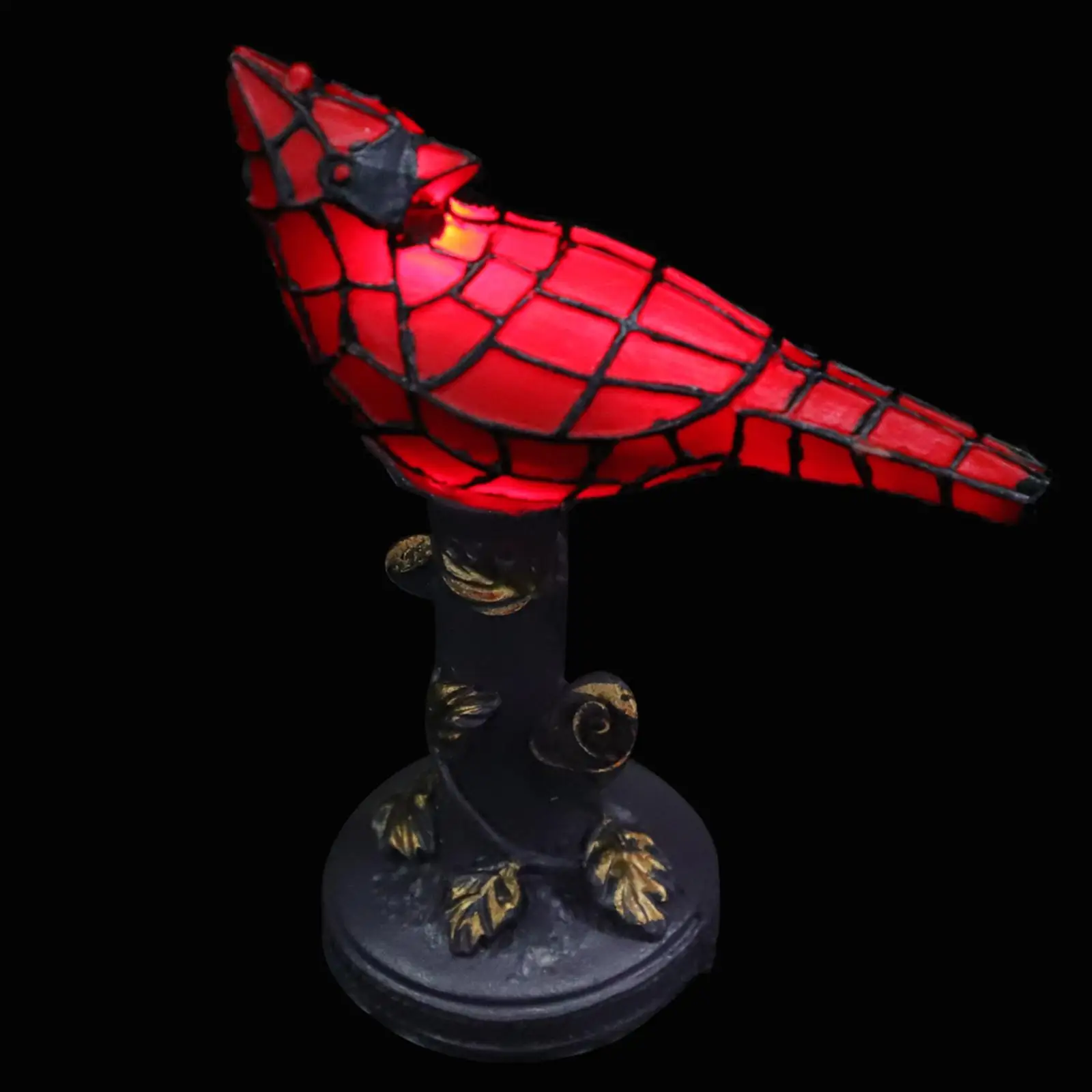

Bird Shaped Table Lamp Red Bird Design Home Decor Resin Craft Creative Desktop Light Night Light Vintage nament Good Quality
