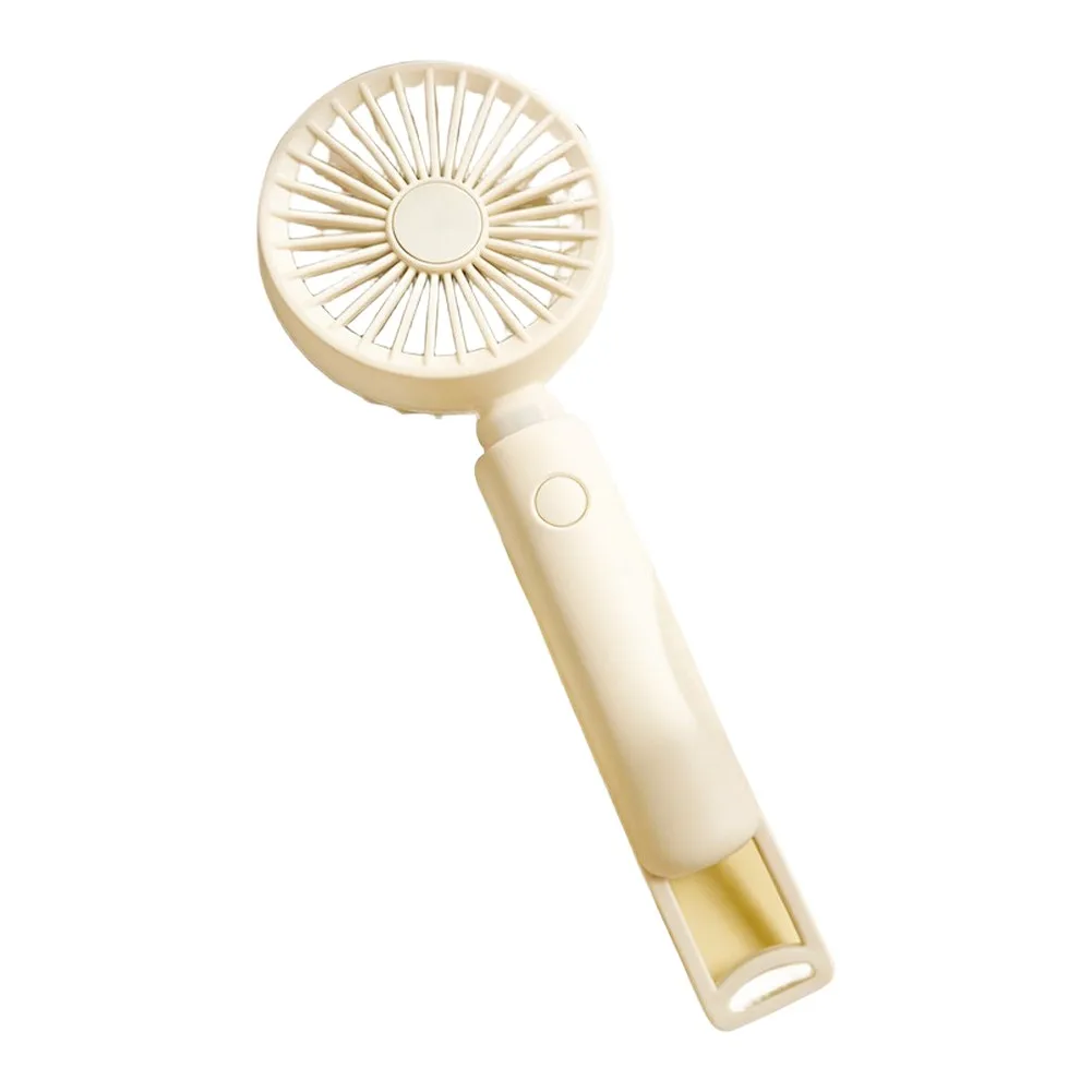 Handheld Fan USB Rechargeable with 3 For Velocity Levels and Ambient Night Light 17x6.5x5cm Quiet Efficient Airflow Design