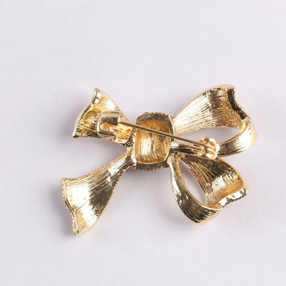 

Pink Ribbon Bowknot Brooch Alloy Breastpin For Women Fashion Decoration Gift Lightweight Clip Valentine Anniversary Christmas