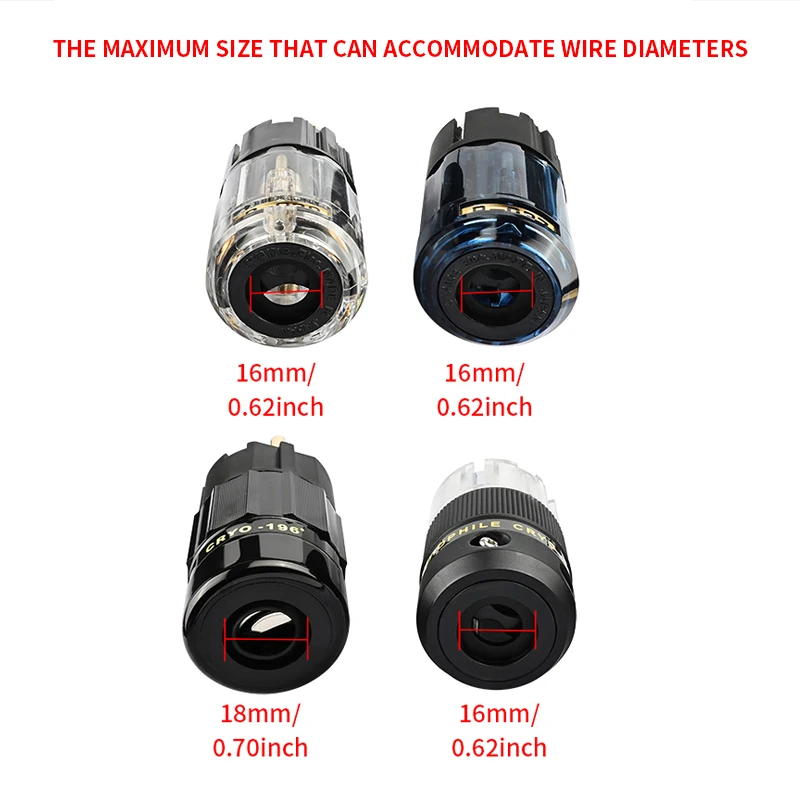 One Pair High Quality Schuko Power Connectors EU Plug Hifi European Version Male Female 24K Gold plated Rhodium Plated HIFI diy