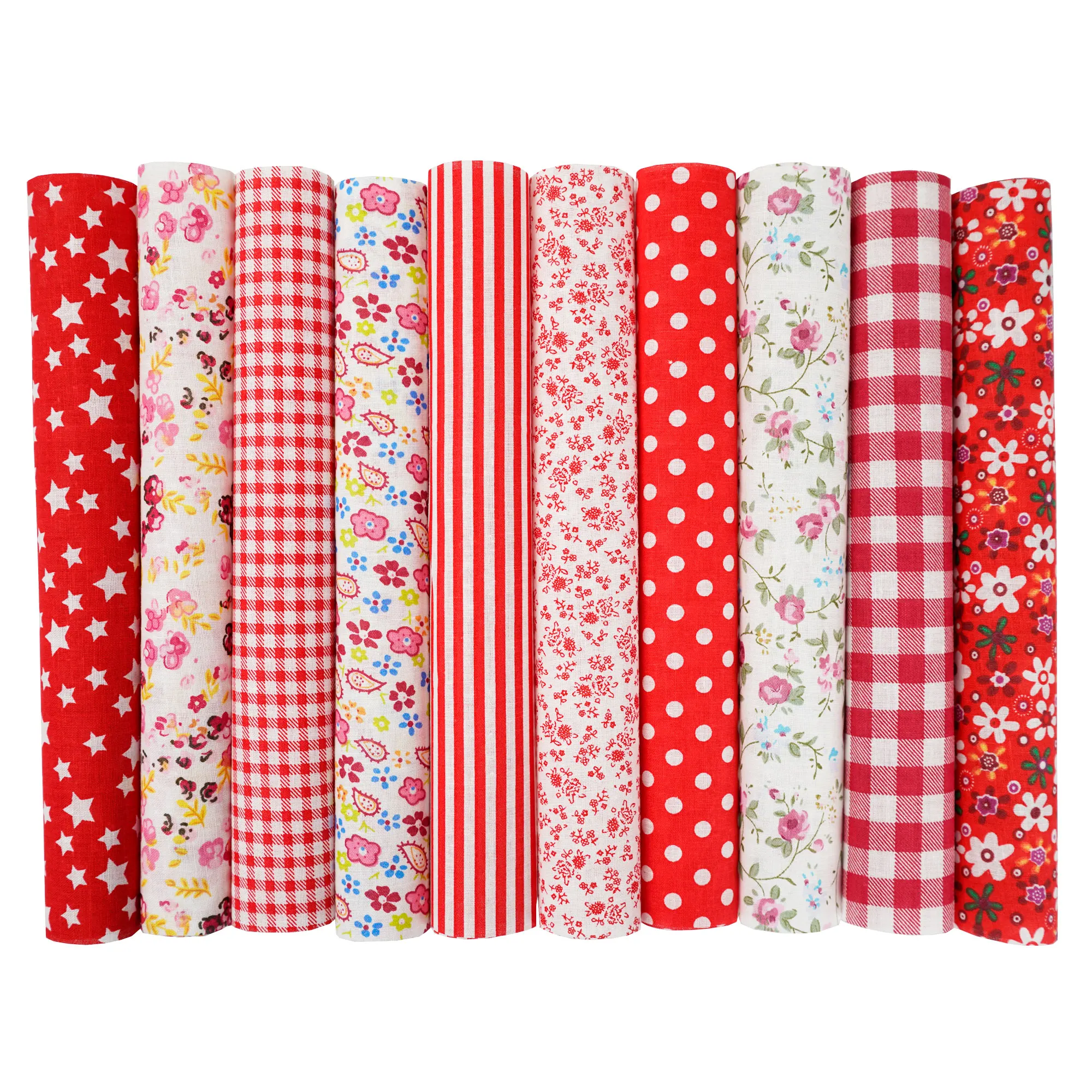 100PCS 25x25cm/10x10cm Quadrate Baumwolle Handwerk Floral Stoff Tücher für DIY Bündel Patchwork Quilten Nähen Scrapbooking Artcraft – Detail 13