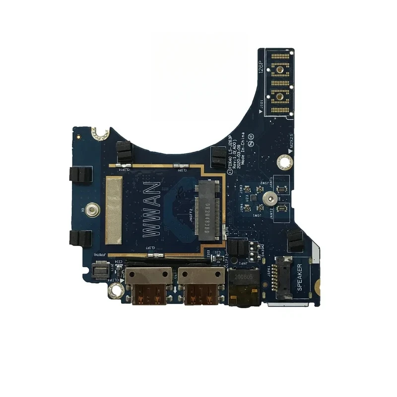 YD ZX FOR DELL Latitude 7410 E7410 Daughterboard WWAN USB AUDIO BOARD LS-J263P WDKDT 0WDKDT