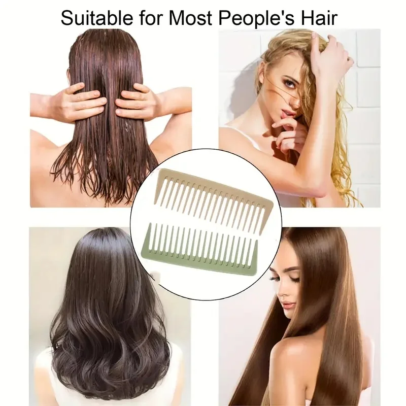 4pcs/set Wheat Straw Hair Comb Set Scalp Massage Hairbrush Shampoo Washing Brush with Wide Teeth Anti-frizz Comb Styling Tools view 6