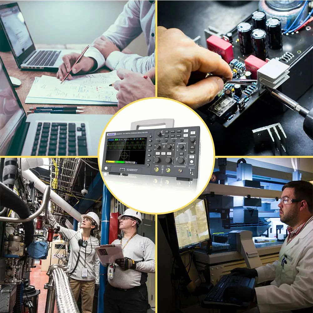 Hantek Signal Generation Storage Digital Oscilloscope DSO2D15 DSO2C10 DSO2D10 2CH 100/150MHZ 1G Sampling With Signal Source