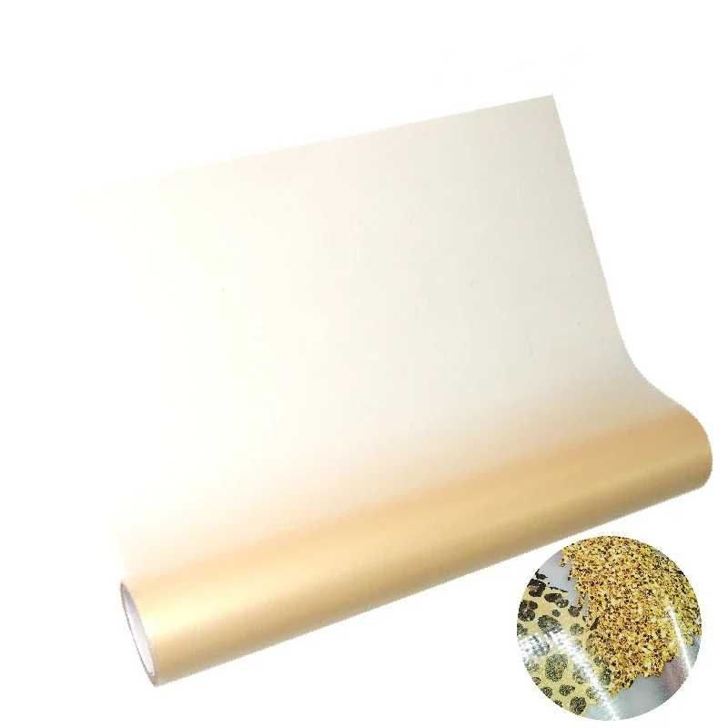 1m/10m/20m/50m/100m Gold Glitter Printable Film HTV Vinyl DTF Inkjet Printable Films Heat Transfer Vinyl for Tshirt DIY Design