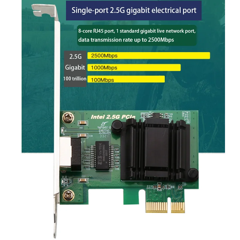 RJ-45 LAN Adapter for desktop computer PCI-E X1 Gigabit Ethernet Network Card Ethernet Splitter Adapter Game PCIE Card Lan Card