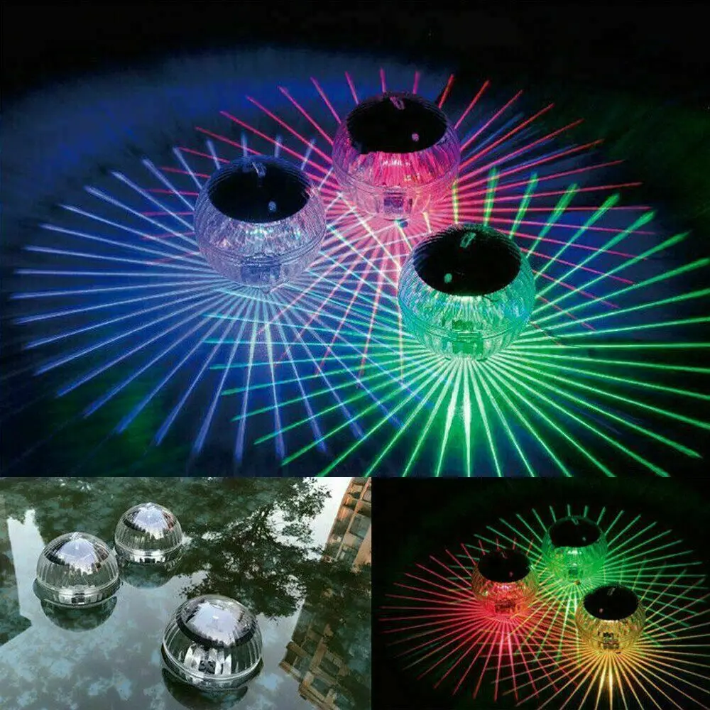 

Светодиодный солнечный пейзажный поплавковый светильник для газона RGB с плавающим шаром, украшение для сада, бассейн, ванна, светильник для аквариума