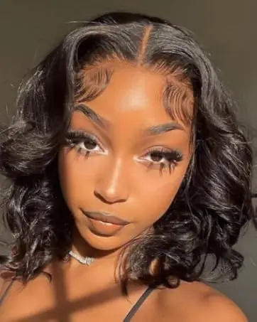 Kort Bob Glueless Body Wave Haarwerk van Echt Haar 5X5 HD Transparante Lace Frontal Echt Haarpruik Natuurlijk Haarwerk 16 Inch