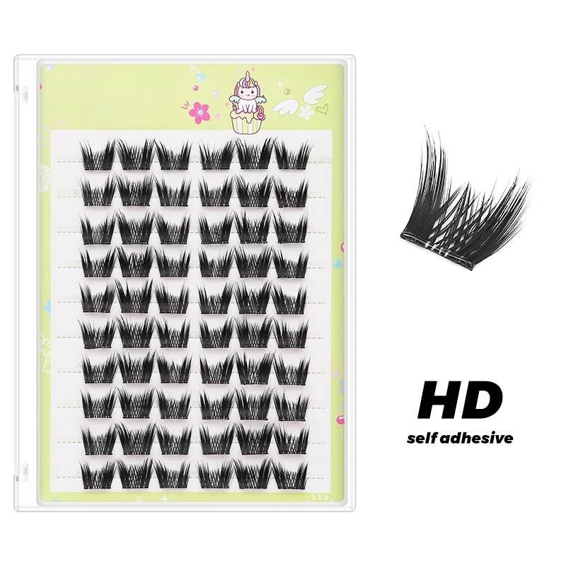 DINGSEN 10 Reihen Kleberfreie Cluster-Wimpernverlängerung Natürliche Einzelwimpern Weiche Großhandels-Falsche Wimpern für Make-up – Detail 19