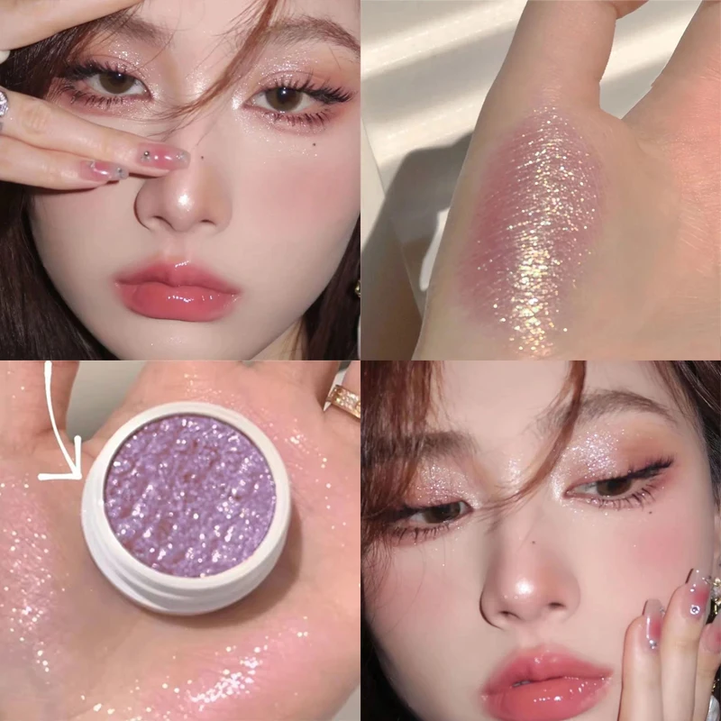 Monochroom Oogschaduwpalet Glanzende Pailletten Diamant Galaxy Oogschaduw Make-Up Parelmoer Glitter Fleuren Koreaanse Cosmetische Ogen