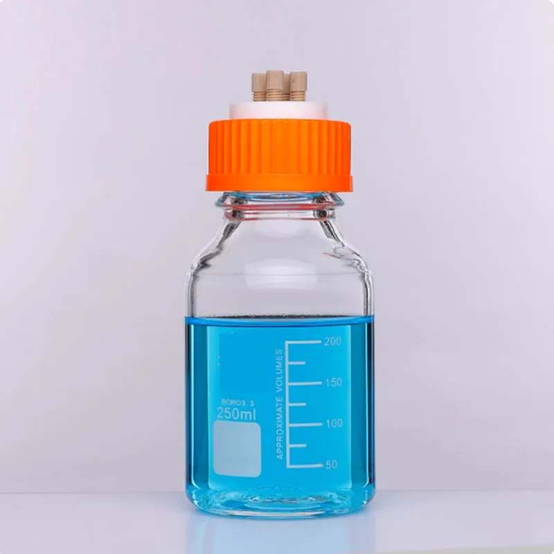 

GL45 liquid phase bottle with peek joint cap, feeding bottle, PTFE bottle cap, corrosion-resistant