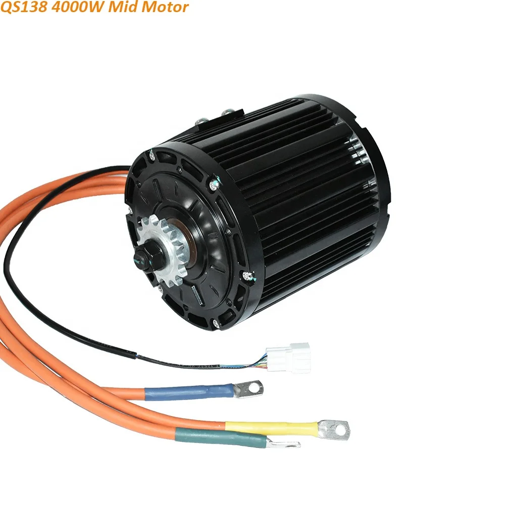 IP67 Qs138 90h Motorcycle Conversion Qs 138 4000w Mid Motor Qs Engine Max 13.5kw 72v Inner Rotor Central Motor