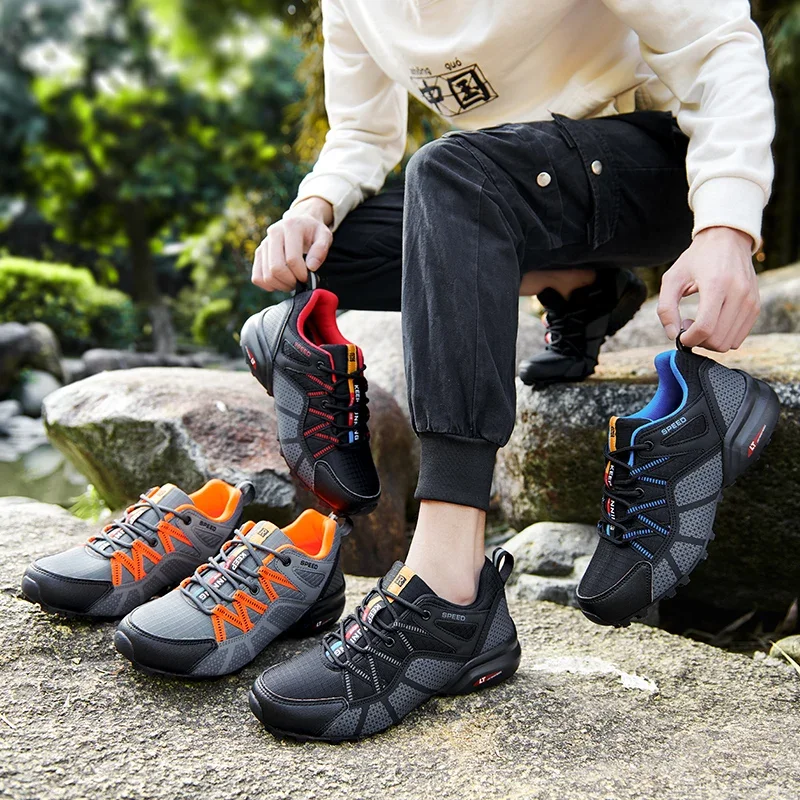 Outdoor sportowe buty turystyczne mężczyźni kobiety Trekking skórzany buty wspinaczkowe wodoodporne trampki Hombre Zapatillas