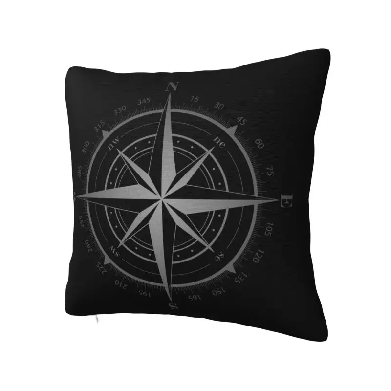 Modern Compass Shield Sofa Cushion Cover Soft Camper Nautical Throw Pillow Case Home Decorative