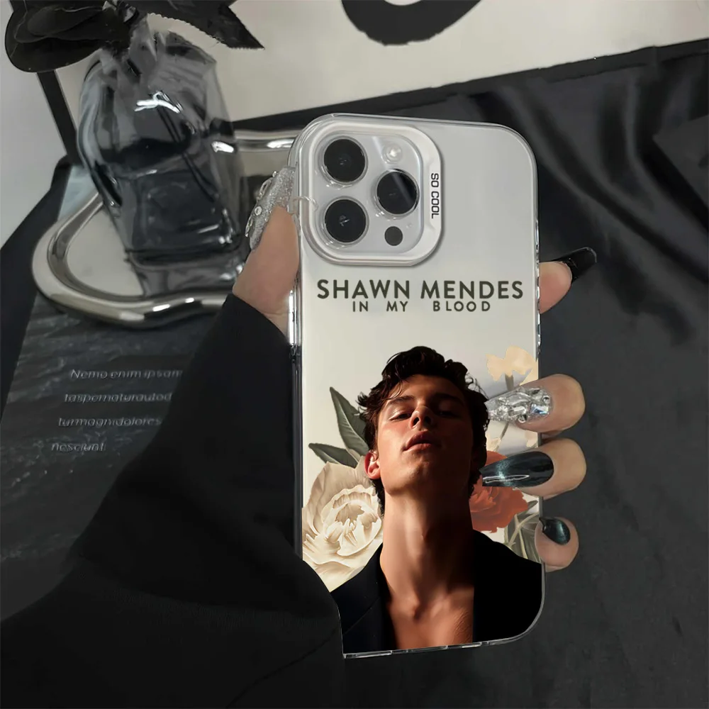 Singer S-Shawn M-Mendes S-Shawn Phone Case For Samsung Galaxy S24 S23 S22 Plus Ultra FE A71 A55 A54 A53 Laser Cover IMD Color