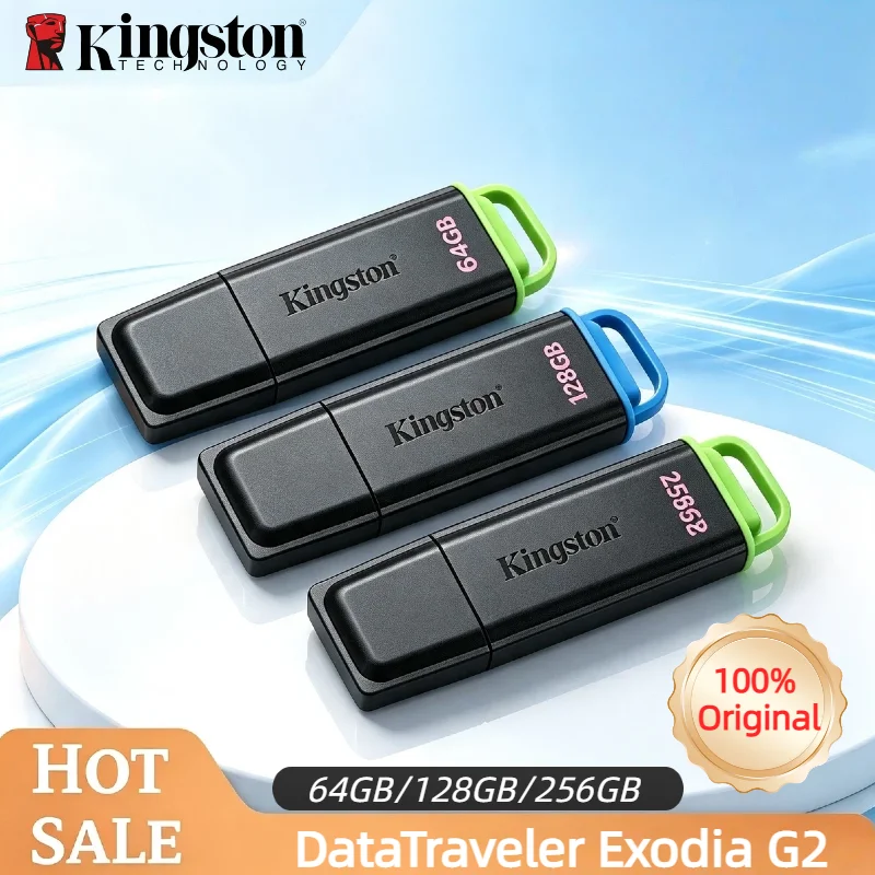 Kingston DTXG2 Exodia 64GB USB3 2 Pen Drive Memory Stick For Laptop Desktop PC Pro Max Speed Ultra Core New High Performance