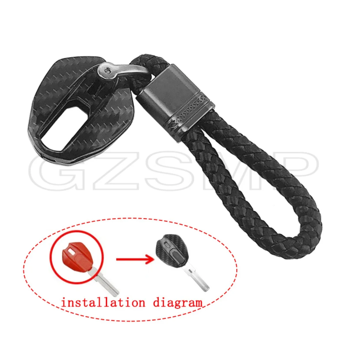 Carbon Key Protective Shell Uncut Blade Keys For DUCATI Blank Key MONSTER 696 796 M1100S M1200S 821 848 1098 1199 1299