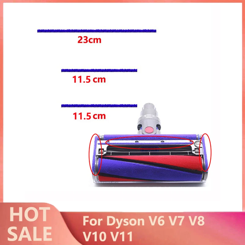 Soft Plush Strips for Dyson V6 V7 V8 V10 V11 Vacuum Cleaner Soft Roller Head Replacement Accessories Spare Parts