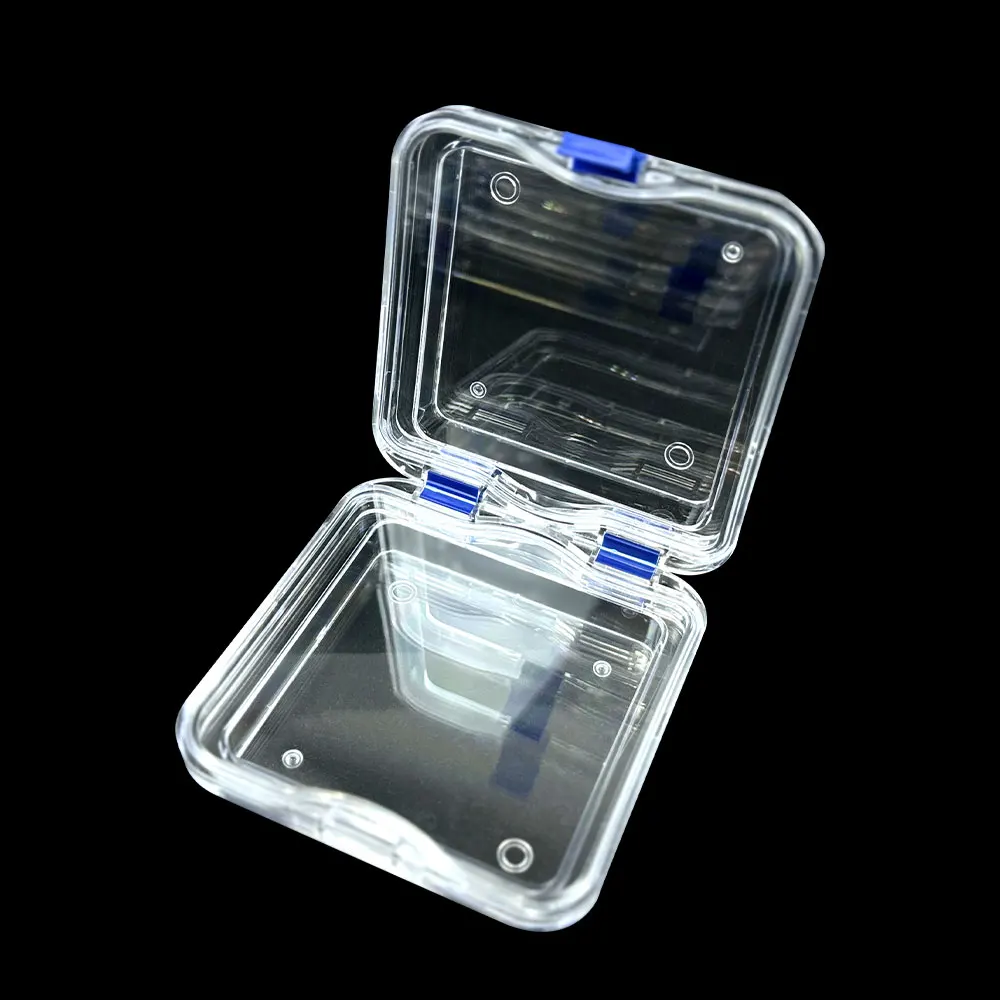 1pcs Large Dental Tooth Box Film With Membrane Transparent Plastic Crown Bridge Denture Box Veneers Storage Case Dentistry Tools